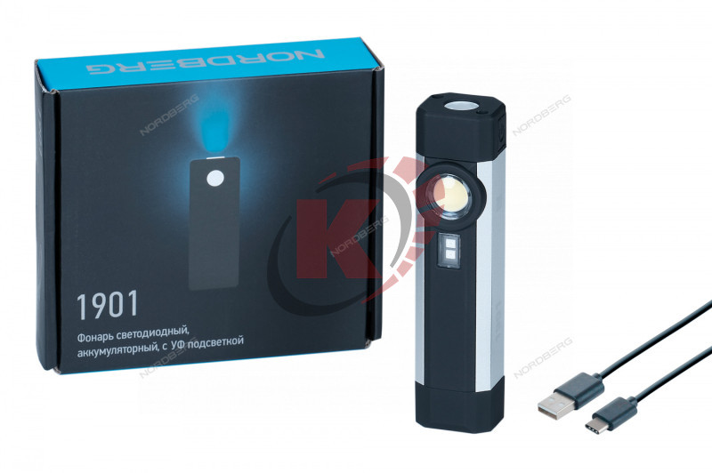 Светильник АКБ LED 1+1 с УФ подсветкой (1901) Nordberg