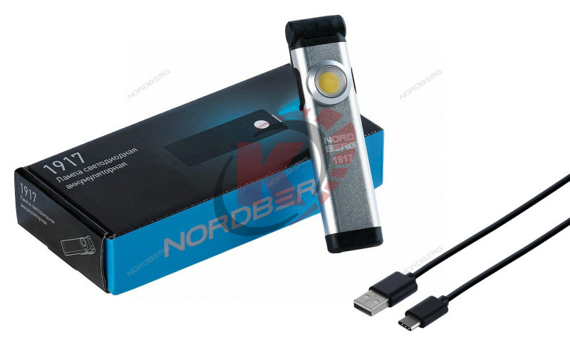 Светильник светодиодный, аккум-ный, 3,7В (1917) Nordberg