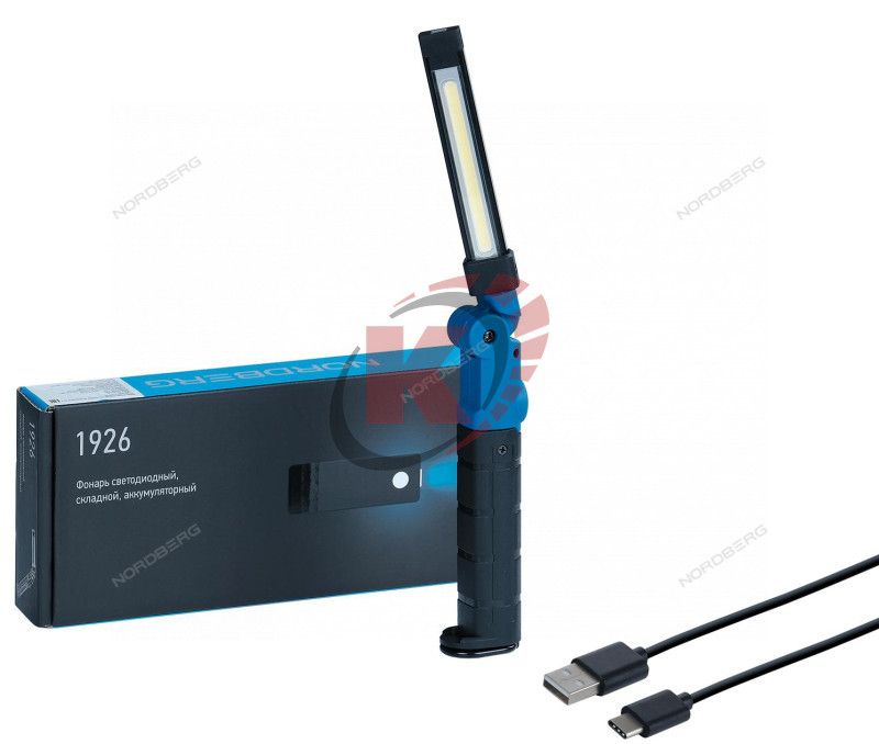 Светильник-переноска на АКБ LED складной (1926) Nordberg