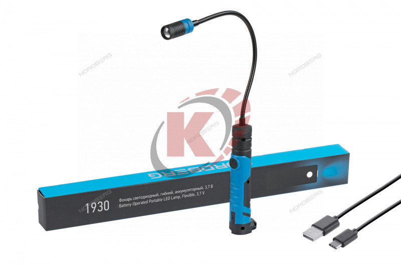 Светильник-переноска на АКБ LED гибкий (1930) Nordberg