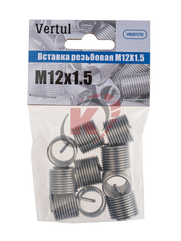 Вставка резьбовая М12х1,5 упаковка 10шт. (VR50727G) Vertul