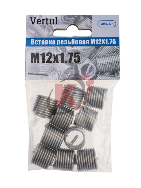 Вставка резьбовая М12х1,75 упаковка 10шт. (VR50727H) Vertul