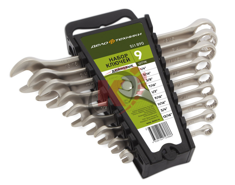 Набор ключей комбинированных дюймовых 9 шт. холдер (511890) ДТ