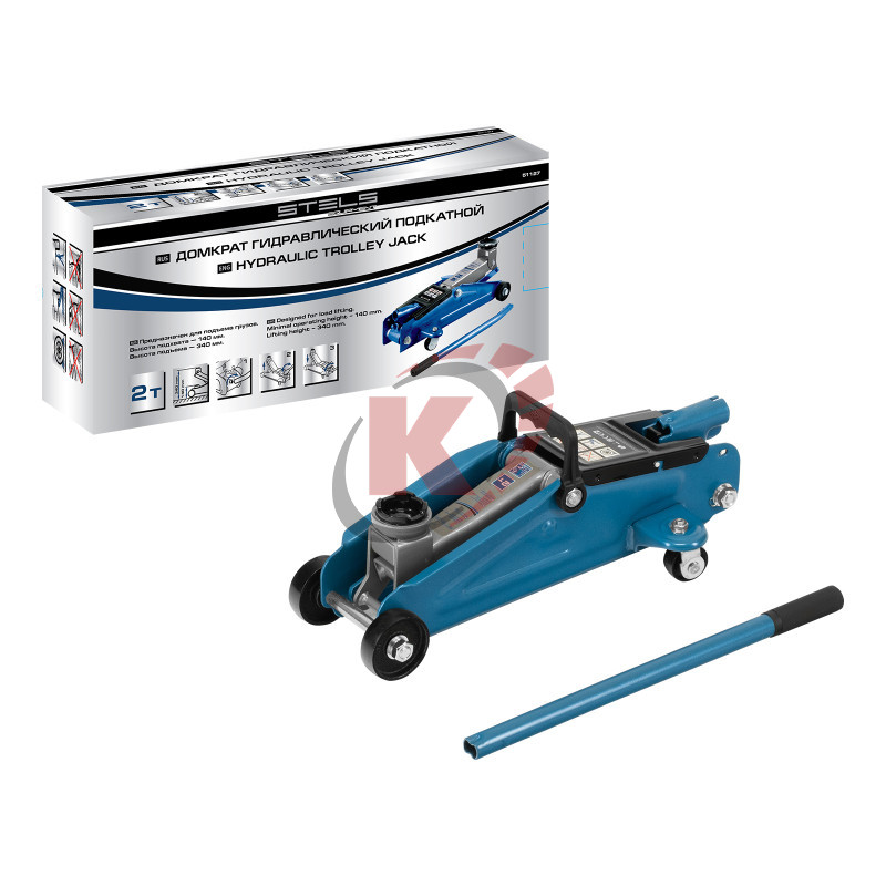Домкрат подкатной 2т H=140-340мм (51127) Stels