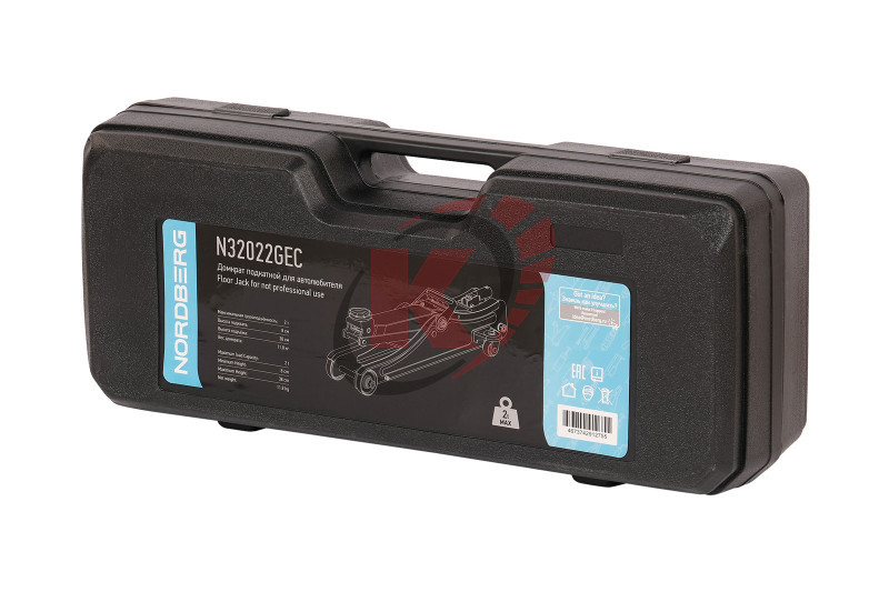 Домкрат подкатной 2т H=80-380мм (N32022GEC) Nordberg