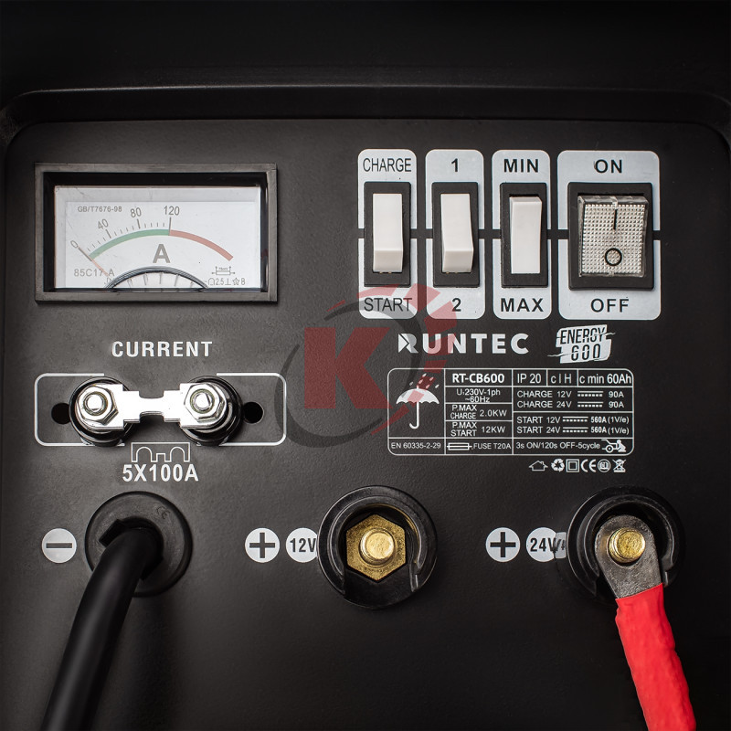 Устройство пуско-зарядное 12/24V макс. ток 600A ENERGY (RT-CB600) Runtec