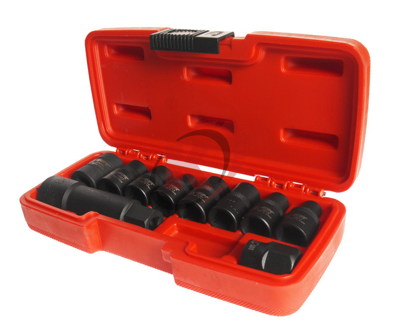 Набор торцевых головок 3/8" 10пр. 5-гранных и RIBE (JTC-4918S)