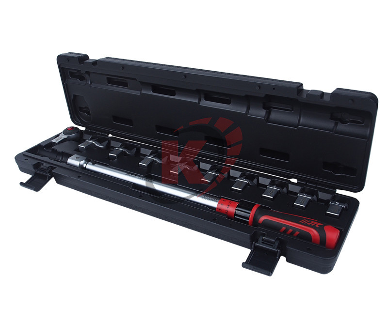 Ключ динамометрический 40-210 Nm 14х18 с рожковыми насадками (JTC-6835K) JTC