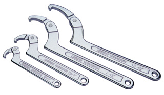 Ключ для круглых шлицевых гаек 50-120 шарнирный КГШ (AWT-HK013) Licota