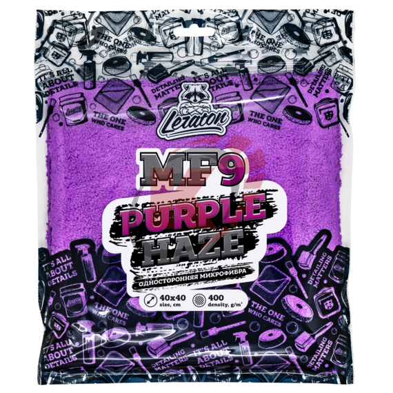Салфетка микрофибра односторонняя без краев LERATON PURPLE HAZE MF9 40x40