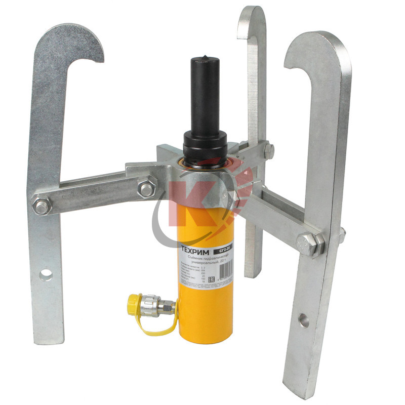 Съемник 3-х лапый гидравлический 20т (СГ2-20) от внешнего насоса Техрим