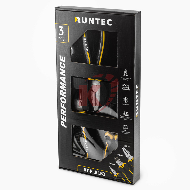 Набор шарнирно-губцевого инструмента 3пр. (RT-PLR1B3) Runtec