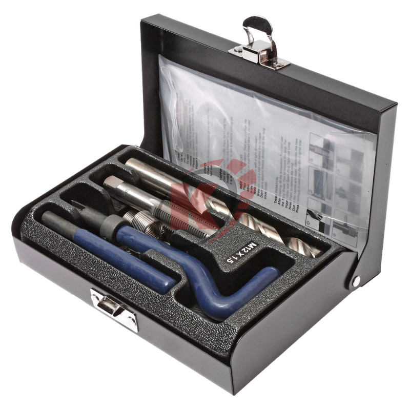 Набор для восстановления резьбы вставки M12x1.5 L=16.3мм, 10шт 14 предметов (JTC-4786)