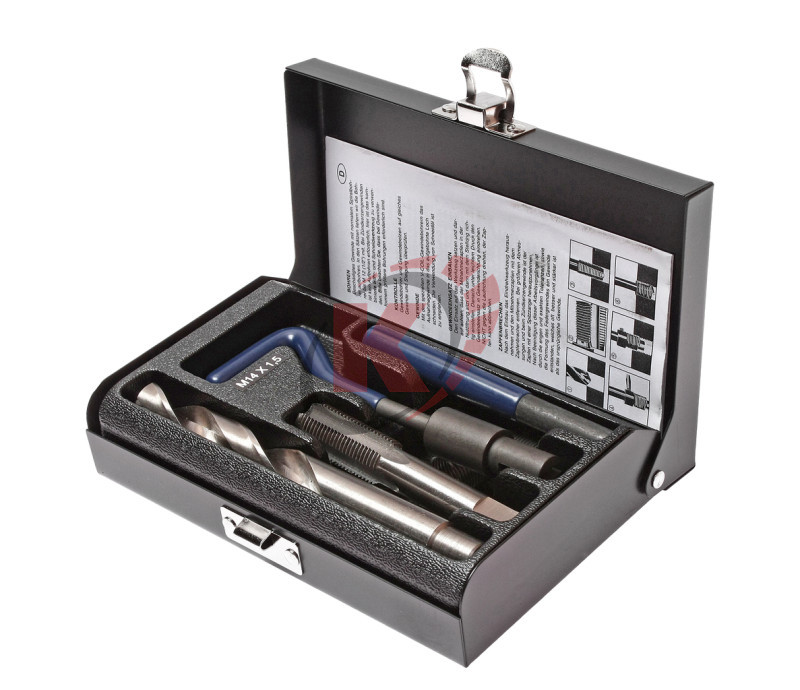 Набор для восстановления резьбы вставки M14x1.5 L=21мм, 5шт 9 предметов (JTC-4789)