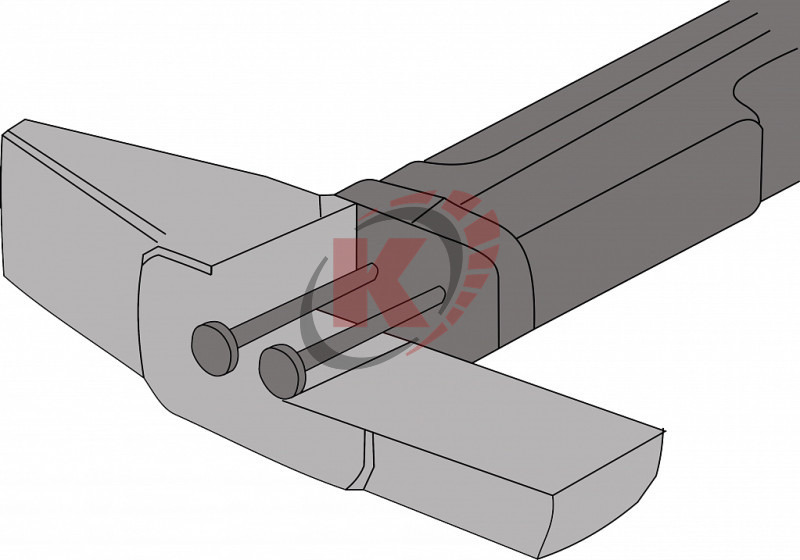 Молоток 1000г с обрезиненной ручкой квадратный боек (711200-1000) Garwin