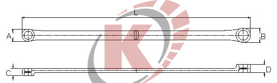 Ключ гаечный кольцевой 16х18 L-407мм (AWT-LDM1618) Licota