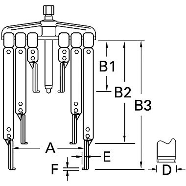 Съемник подшипников 2-х лапый 2 в 1 150, 220мм (ATB-1154) Licota