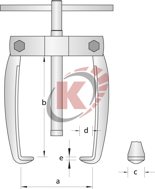 Съемник с двумя захватами мини 65мм (GPL-MT02) Garwin