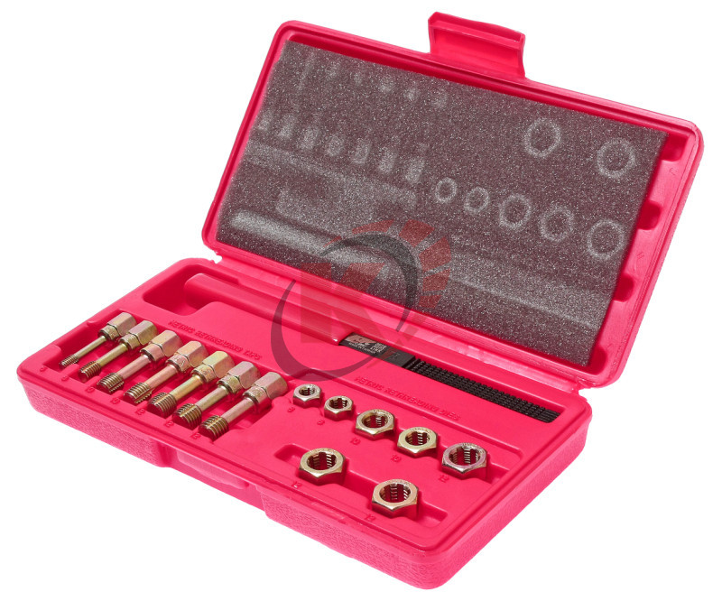 Набор для восстановления резьбы M6x1.00-М12х1.75, 15 предметов в кейсе (JTC-3916)