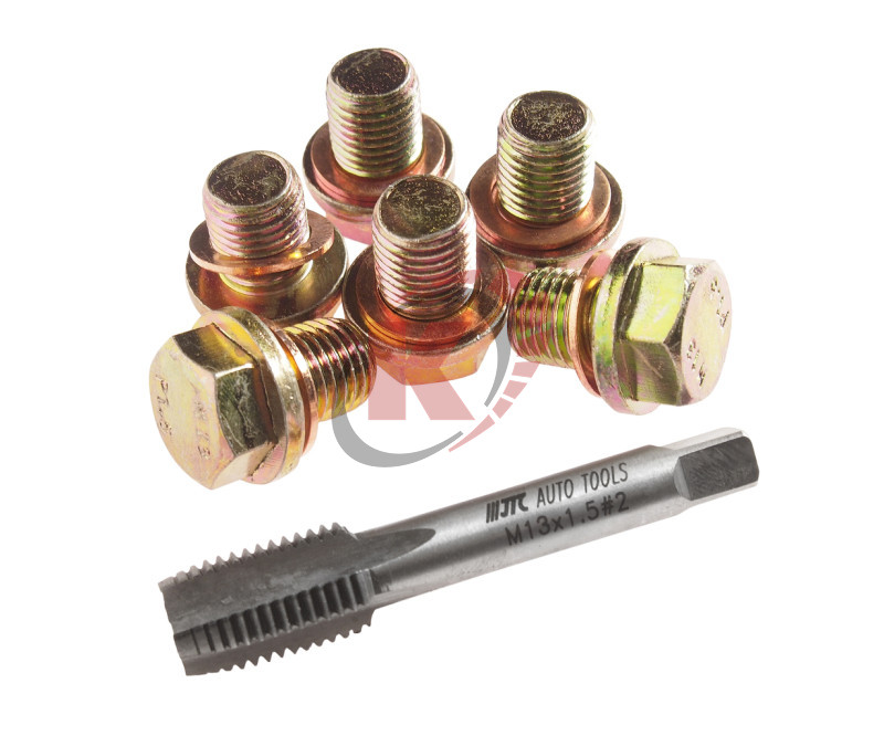 Набор для ремонта резьбы маслосливных отверстий 13мм в боксе (JTC-2030)