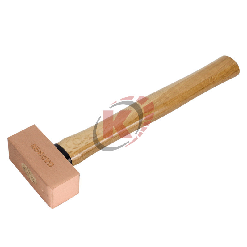 Молоток 1000г с деревянной ручкой квадратный боек медный (GHT-HW1000C) Garwin