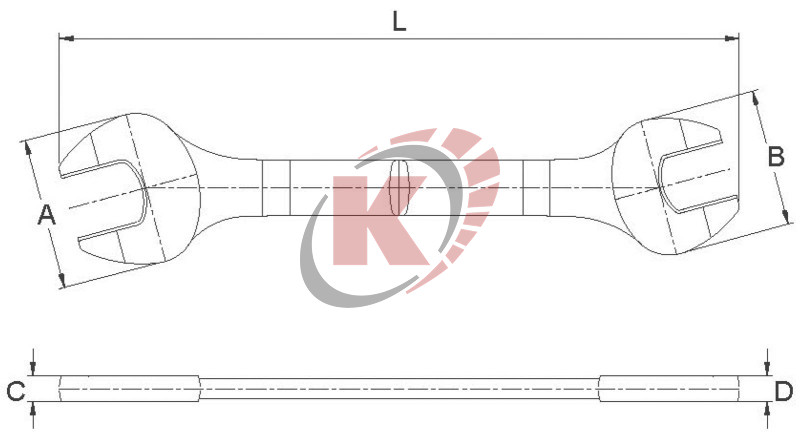 Ключ рожковый 6х7 (AWT-EDS0607) Licota