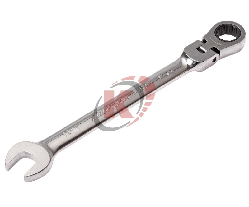 Ключ гаечный комбинир. 12х12 трещоточный шарнирный (JTC-3452)