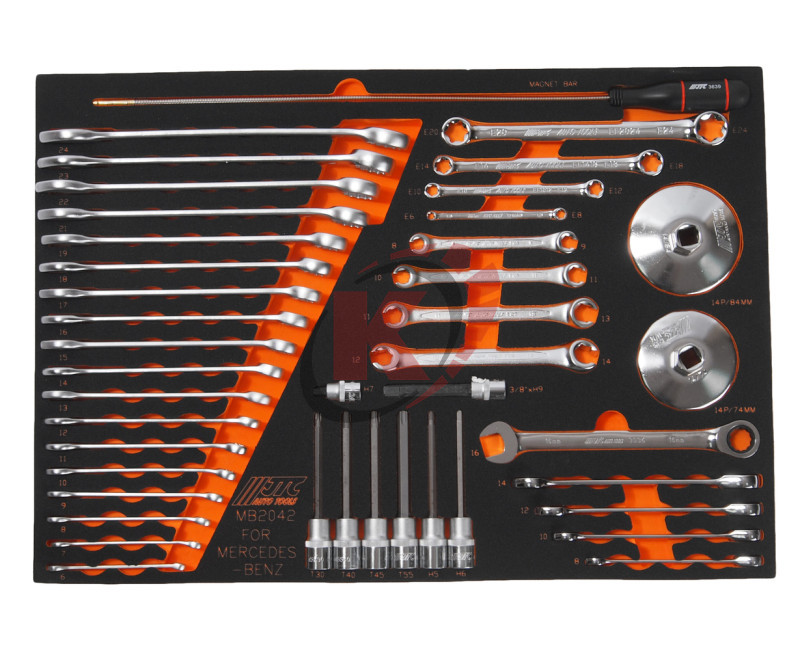 Набор инструмента универсальный комплектация Mercedes Benz 42пр. ложемент (JTC-MB2042)