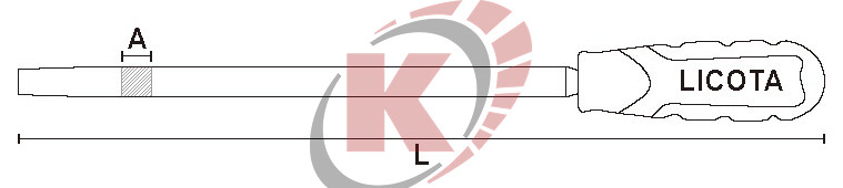 Напильник квадратный 200 №3 с ручкояткой (RFE308) Licota