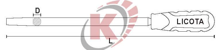Напильник круглый 200 №2 с рукояткой (RFC208) Licota