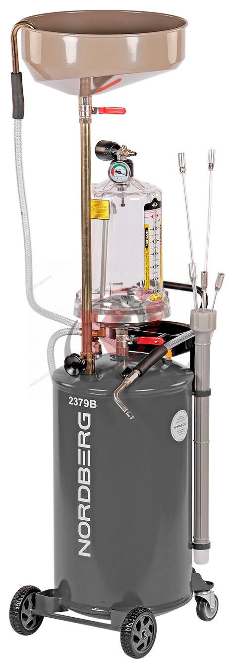 Установка для замены масла 65л пневматическая, серая (2379G) Nordberg