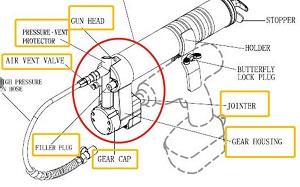 Шприц плунжерный для густой смазки, насадка на шуруповерт 400мл (NO2501) NORDBER Nordberg