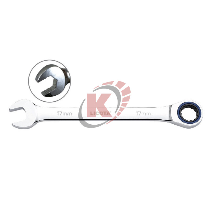Ключ гаечный комбинир. 27х27 трещоточный 100 зубьев (ARW-76M27) Licota