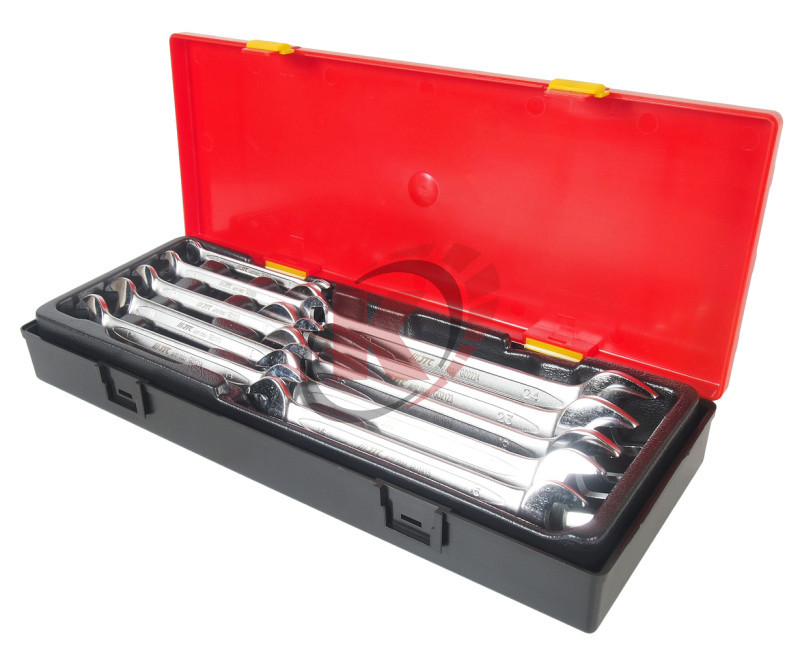 Набор ключей рожковых 6-24мм двухсторонних в кейсе 10 предметов (JTC-K6103)