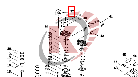 Фильтр воздушный для NCE50/410V ( с 2020) (NCE50/410V#37(2020)) Nordberg