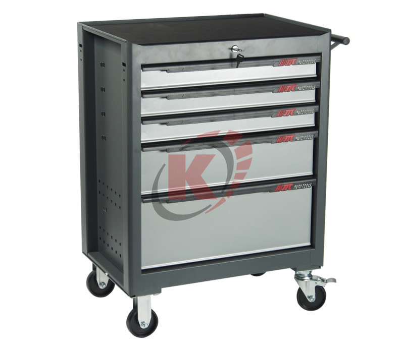 Тележка инструментальная 5 секций, серая на колесах (JTC-S1065)
