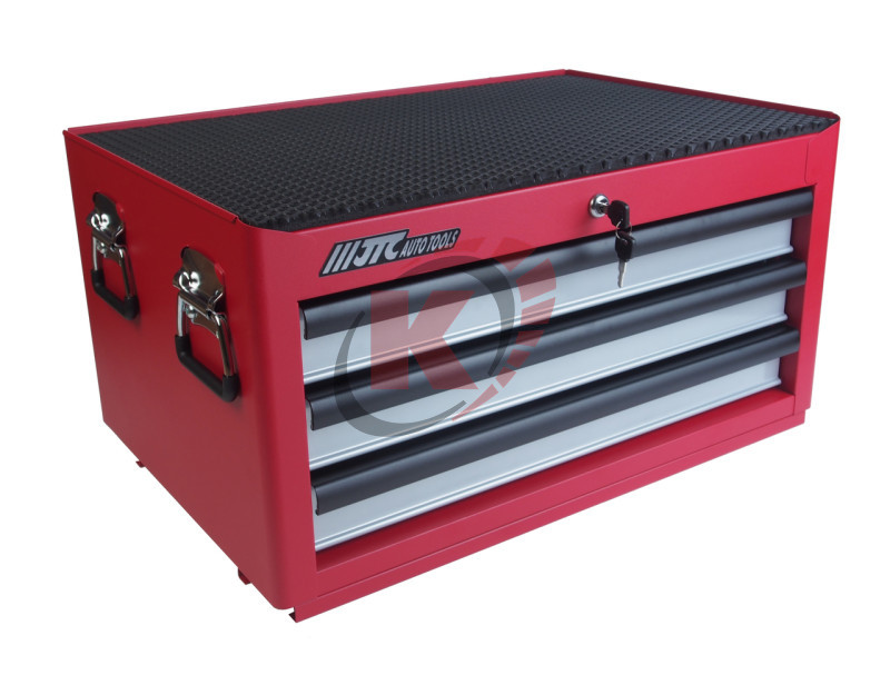 Ящик инструментальный 3 секции, средней глубины, красный (JTC-5639)