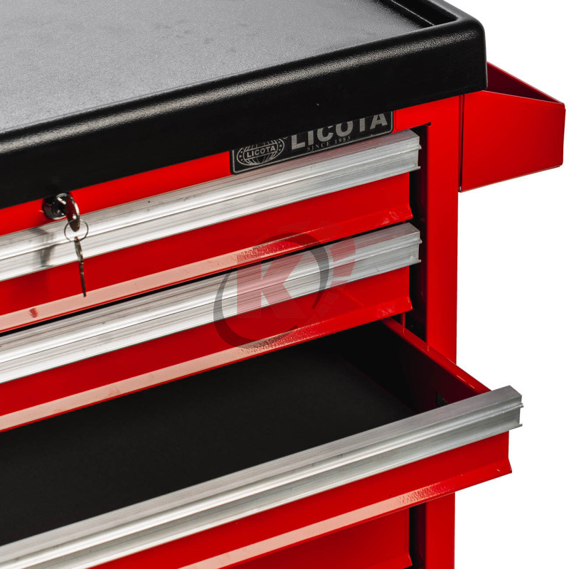 Тележка инструментальная 5 полок (AWX-2602R-N-R-ST) красная Licota