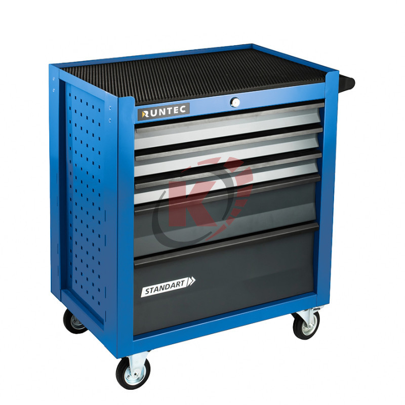 Тележка инструментальная 5 полок синяя Standart (RTSTD-5B) Runtec