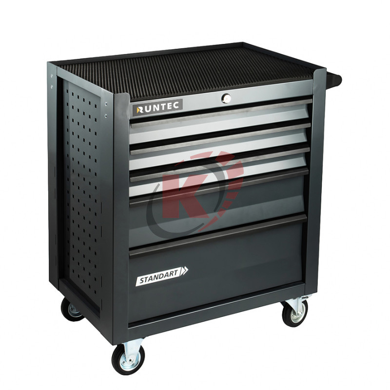 Тележка инструментальная 5 полок серая Standart (RTSTD-5G) Runtec