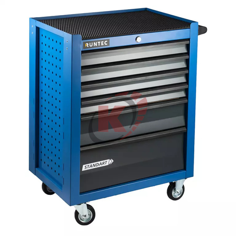 Тележка инструментальная 6 полок синяя (RTSTD-6B) Standart Runtec