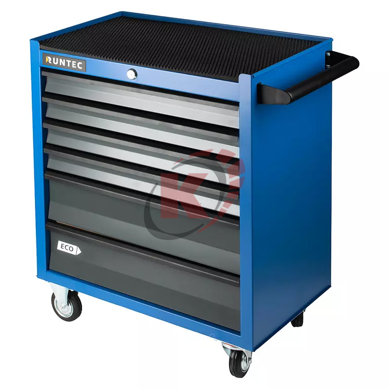 Тележка инструментальная 6 полочная синяя (RTEC-6B) ECO Runtec
