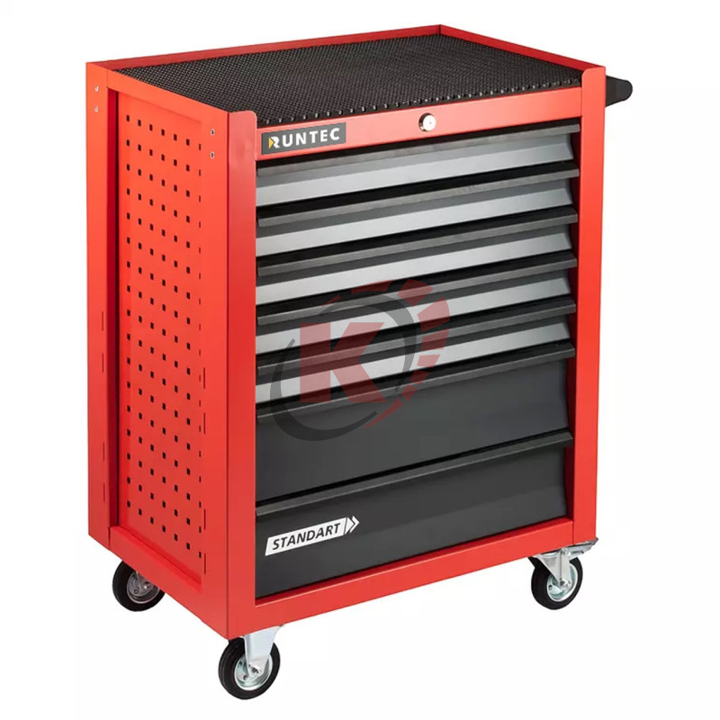 Тележка инструментальная 7 полок (RTSTD-7R) Standart красная Runtec
