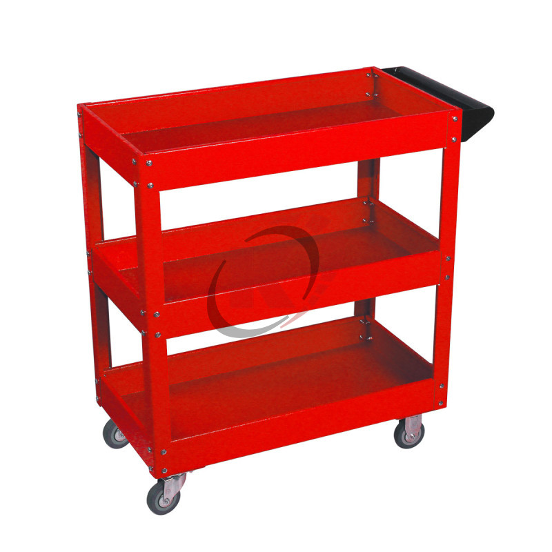 Тележка с тремя открытыми полками красная (001060-3000) Garwin