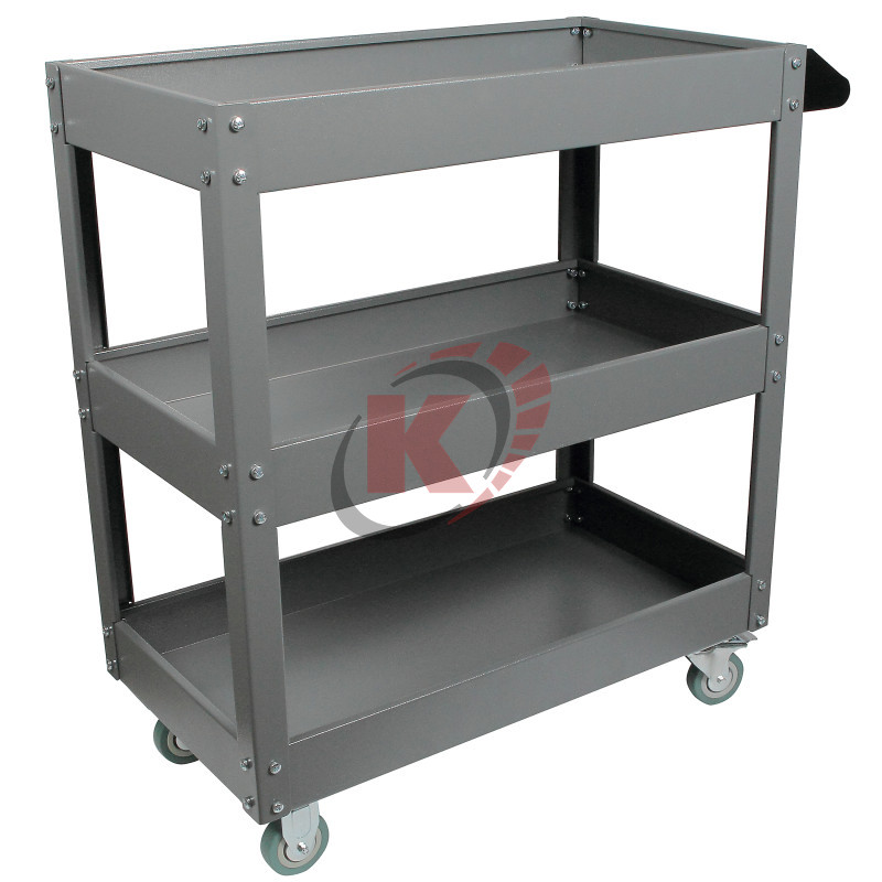 Тележка с тремя открытыми полками серая (001060-7011) Garwin