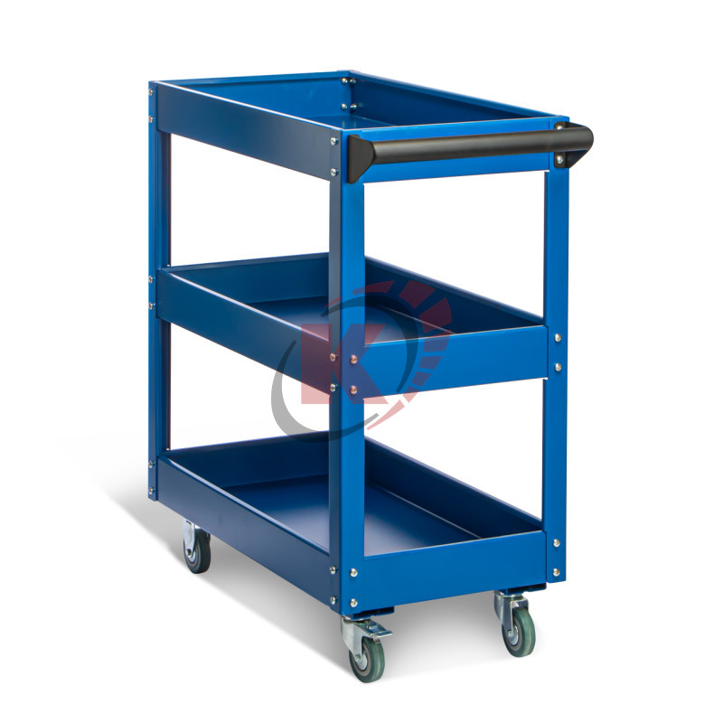 Тележка с тремя открытыми полками синяя (RT-3B) Runtec