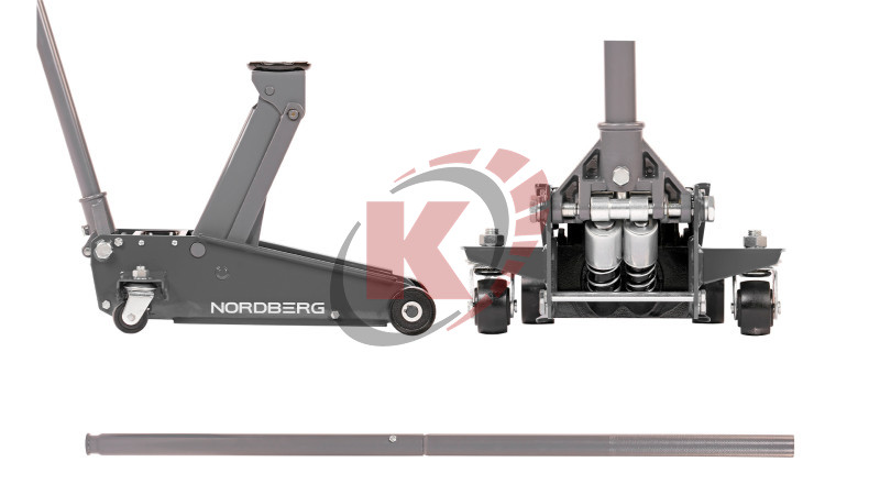Домкрат подкатной 3т H=120-450 мм быстрый подъем (N32030G) Nordberg