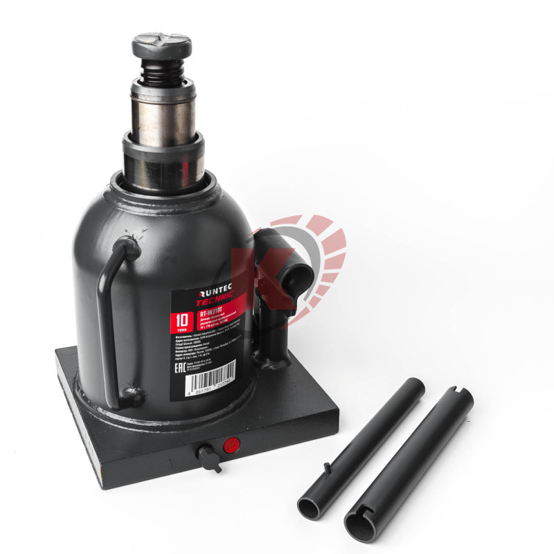 Домкрат бутылочный 10т H=170-430мм TECHNIC (RT-WJ10T) Runtec