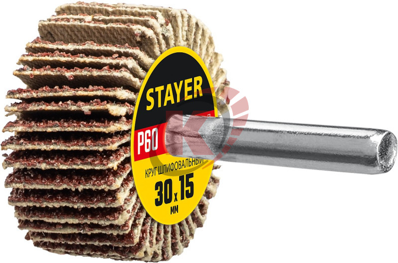 Круг лепестковый 30х15х6 P60 с оправкой (36606-060) Stayer