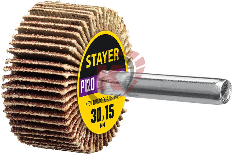 Круг лепестковый 30х15х6 P120 с оправкой (36606-120) Stayer